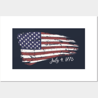 Independence Day 4th of July American Flag 1776 Posters and Art